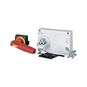 266618 - Door coupling rotary handle, red-yellow, lockable, for emergency switching off - Eaton