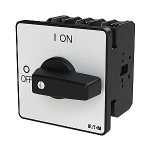 26861 - P3-63/e - On-off Switch, P3, 63 A, Flush Mounting, 3 Pole, With Black Thumb Grip And Front Plate - Eaton