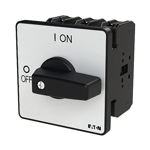 26861 - P3-63/e - On-off Switch, P3, 63 A, Flush Mounting, 3 Pole, With Black Thumb Grip And Front Plate - 1