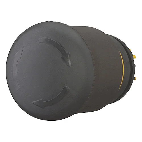 271499 - HALT/STOP-Button, RMQ-Titan, Mushroom-shaped, 38 mm, Non-illuminated, Turn-to-release function, Black, yellow, RAL 9005 - 1