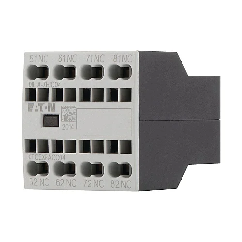 276530 - Dila-xhic04 - Auxiliary Contact Module, 4 Pole, Ith= 16 A, 4 Nc, Front Fixing, Spring-loaded Terminals, Dila, Dilm7 - Dilm38 - 1