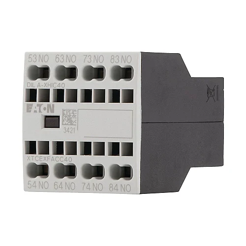 276534 - Dila-xhic40 - Auxiliary Contact Module, 4 Pole, Ith= 16 A, 4 N/o, Front Fixing, Spring-loaded Terminals, Dila, Dilm7 - Dilm38 - 1