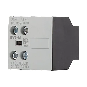 277376 - Auxiliary contact module, Type: Front mounting auxiliary contact, 2 pole, Ith= 16 A, 1 N/O, 1 NC, Front fixing, Screw terminals - Eaton