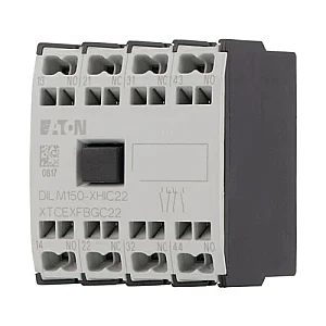 278046 - Auxiliary contact module, Type: Front mounting auxiliary contact, 4 pole, Ith= 16 A, 2 N/O, 2 NC, Front fixing, Spring-loaded terminals - Eaton