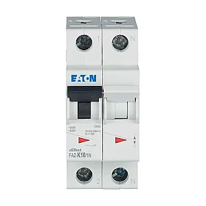 278710 - Faz-k10/1n - Miniature Circuit Breaker (mcb), 10 A, 1p+n, Type K Characteristic - Eaton