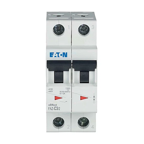 278750 - Miniature circuit breaker (MCB), 3 A, 2p, characteristic: C - 1