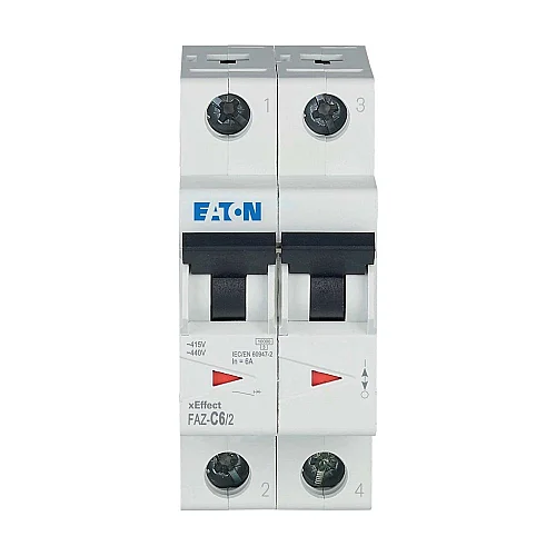 278754 - Miniature circuit breaker (MCB), 6 A, 2p, characteristic: C - 1
