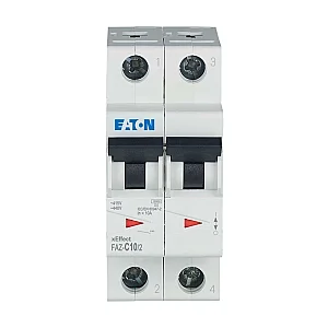 278756 - Miniature circuit breaker (MCB), 10 A, 2p, characteristic: C - Eaton