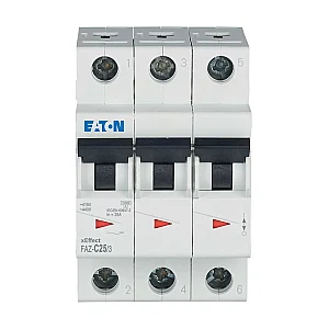 278875 - Miniature circuit breaker (MCB), 25 A, 3p, characteristic: C - Eaton