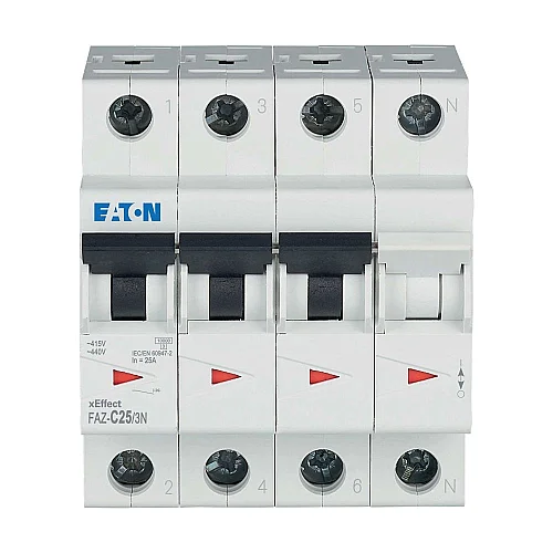 278977 - Miniature circuit breaker (MCB), 25 A, 3p+N, characteristic: C - 1