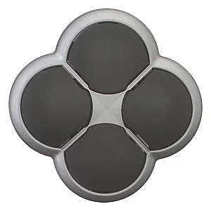 279411 - Position pushbutton, RMQ-Titan, Actuators non-flush, momentary, 4-fold, opposing pushbuttons not mechanically interlocked, Bezel: titanium - Eaton