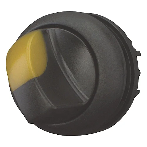 284543 - Illuminated selector switch actuator, RMQ-Titan, With thumb-grip, maintained, 2 positions (V position), yellow, Bezel: black - 1