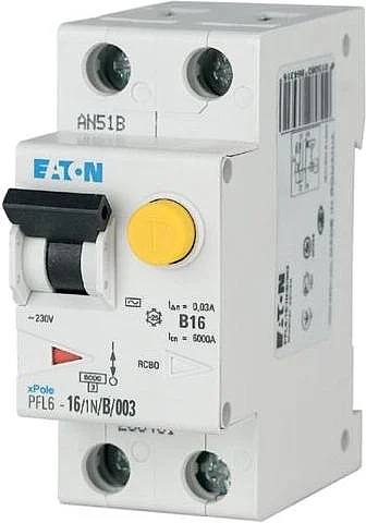 286434 - Pfl6-32/1n/b/003 - Rcd/mcb Combination, 32 A, 30 Ma, Mcb Trip Characteristic: B, 1p+n, Rcd Trip Characteristic: Ac - 1