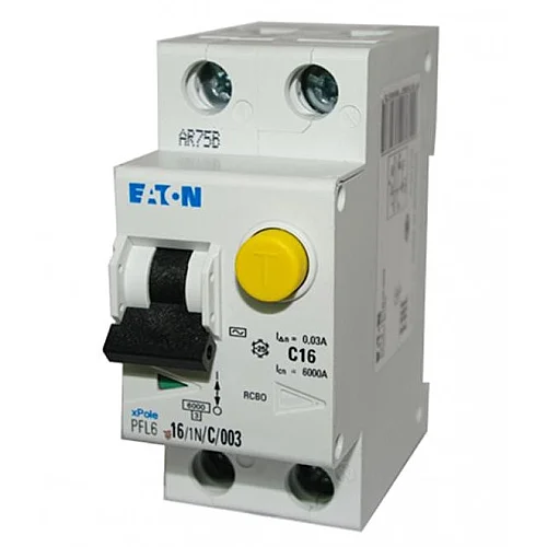 286467 - Pfl6-16/1n/c/003 - Rcd/mcb Combination, 16 A, 30 Ma, Mcb Trip Characteristic: C, 1p+n, Rcd Trip Characteristic: Ac - 1