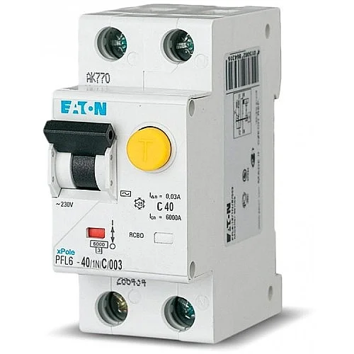 286471 - Pfl6-40/1n/c/003 - Rcd/mcb Combination, 40 A, 30 Ma, Mcb Trip Characteristic: C, 1p+n, Rcd Trip Characteristic: Ac - 1