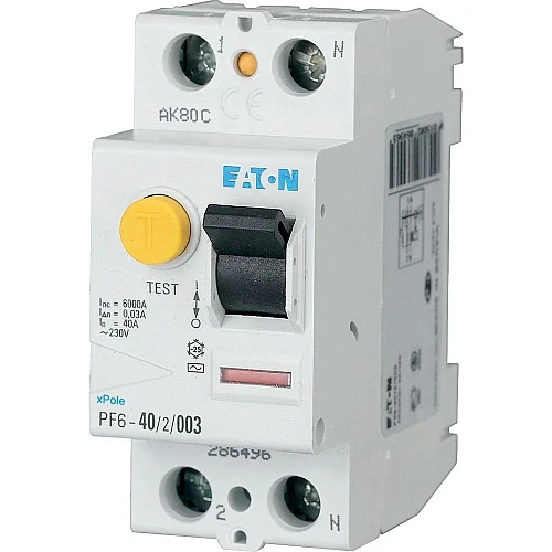 286498 - Pf6-40/2/03 - Residual Current Circuit Breaker (rccb), 40a, 2 P, 300ma, Type Ac - 1