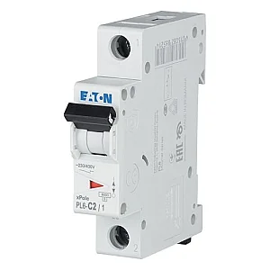 286528 - Pl6-c2/1 - Miniature Circuit Breaker (mcb), 2 A, 1p, Characteristic: C - Eaton