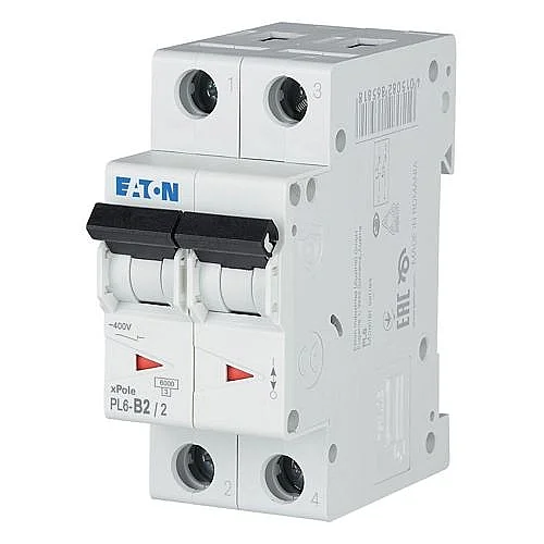 286550 - Pl6-b2/2 - Miniature Circuit Breaker (mcb), 2 A, 2p, Characteristic: B - 1