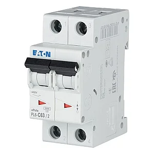 286573 - Pl6-c63/2 - Miniature Circuit Breaker (mcb), 63 A, 2p, Characteristic: C - Eaton