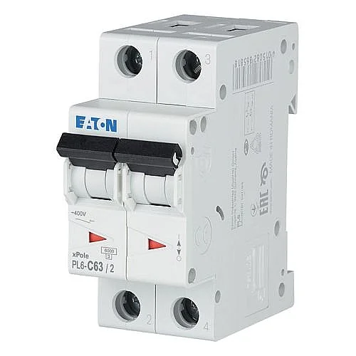 286573 - Pl6-c63/2 - Miniature Circuit Breaker (mcb), 63 A, 2p, Characteristic: C - 1