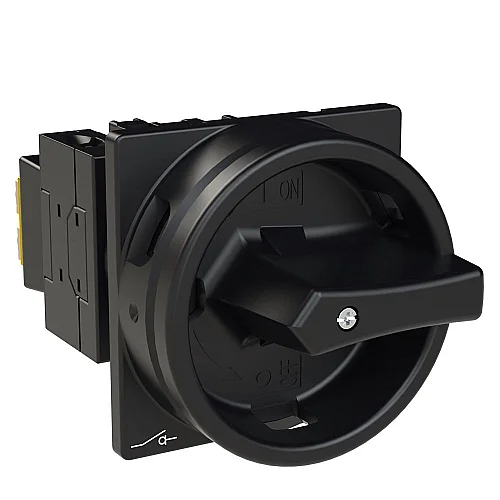 41246 - T0-2-1/ea/svb-sw - Main Switch, T0, 20 A, Flush Mounting, 2 Contact Unit(s), 3 Pole, Stop Function, With Black Rotary Handle And Locking Ring, Lockable In The 0 (off) Position - 1