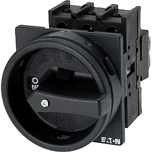 48365 - P1-25/ea/svb-sw - Main Switch, P1, 25 A, Flush Mounting, 3 Pole, Stop Function, With Black Rotary Handle And Locking Ring, Lockable In The 0 (off) Position - Eaton