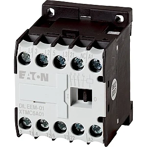 51621 - Dileem-01(24v50/60hz) - Contactor, 24 V 50/60 Hz, 3 Pole, 380 V 400 V, 3 Kw, Contacts N/c = Normally Closed= 1 Nc, Screw Terminals, Ac Operation - Eaton