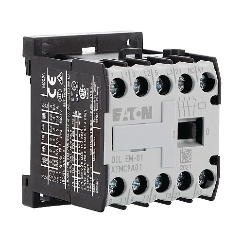 51797 - Dilem-01(400v50hz,440v60hz) - Contactor, 400 V 50 Hz, 440 V 60 Hz, 3 Pole, 380 V 400 V, 4 Kw, Contacts N/c = Normally Closed= 1 Nc, Screw Terminals, Ac Operation - 1