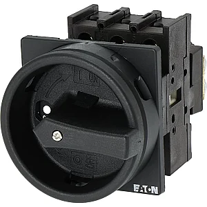 53111 - P1-32/ea/svb-sw - Main Switch, P1, 32 A, Flush Mounting, 3 Pole, Stop Function, With Black Rotary Handle And Locking Ring, Lockable In The 0 (off) Position - Eaton