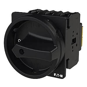 62603 - P3-100/ea/svb-sw - Main Switch, P3, 100 A, Flush Mounting, 3 Pole, Stop Function, With Black Rotary Handle And Locking Ring, Lockable In The 0 (off) Position - Eaton