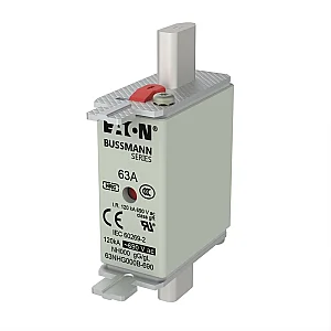 63NHG000B - Fuse-link, LV, 63 A, AC 500 V, NH000, gL/gG, IEC, dual indicator, live gripping lugs - 2
