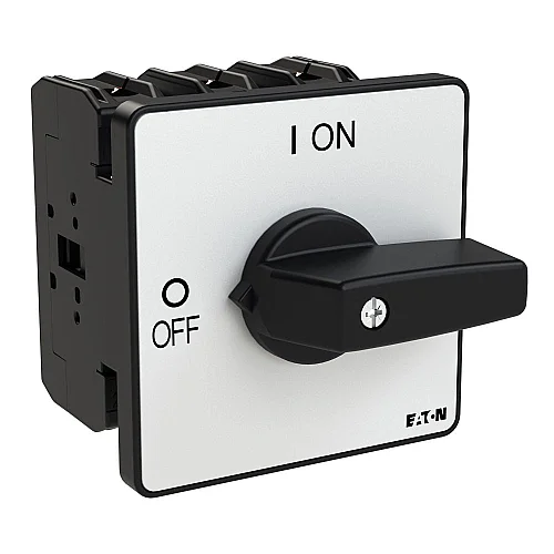 67201 - P3-100/e - On-off Switch, P3, 100 A, Flush Mounting, 3 Pole, With Black Thumb Grip And Front Plate - 1
