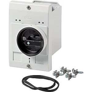 72907 - E-pkz0-g - Insulated Enclosure, E-pkz0, H X W X D = 129 X 85 X 124 Mm, Flush-mounted, Rotary Handle, Black/gray, Ip55 - Eaton
