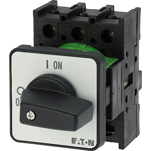 79065 - P1-32/e - On-off Switch, P1, 32 A, Flush Mounting, 3 Pole, With Black Thumb Grip And Front Plate - 1
