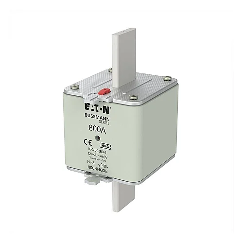 800NHG3B - Fuse-link, LV, 800 A, AC 440 V, NH3, gL/gG, IEC, dual indicator, live gripping lugs - 1