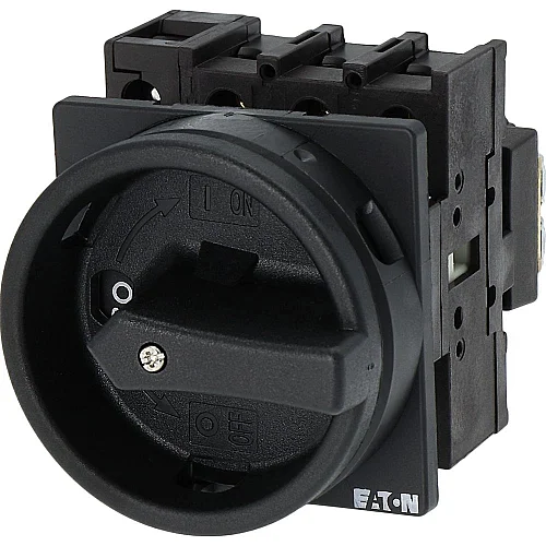 83960 - P1-25/ea/svb-sw/n - Main Switch, P1, 25 A, Flush Mounting, 3 Pole + N, Stop Function, With Black Rotary Handle And Locking Ring, Lockable In The 0 (off) Position - 1