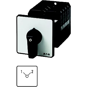 92375 - T5b-3-8222/z - Changeoverswitches, T5b, 63 A, Rear Mounting, 3 Contact Unit(s), Contacts: 6, 90 E, Maintained, Without 0 (off) Position, 1-2, Design Number 8222 - Eaton