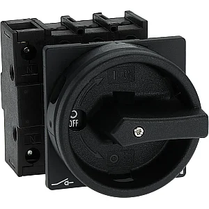 93452 - P1-32/ea/svb-sw/n - Main Switch, P1, 32 A, Flush Mounting, 3 Pole + N, Stop Function, With Black Rotary Handle And Locking Ring, Lockable In The 0 (off) Position - Eaton