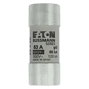 C22G63 - Fuse-link, LV, 63 A, AC 690 V, 22 x 58 mm, gL/gG, IEC - Eaton