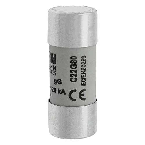 C22G80 - Fuse-link, LV, 80 A, AC 500 V, 22 x 58 mm, gL/gG, IEC - 1