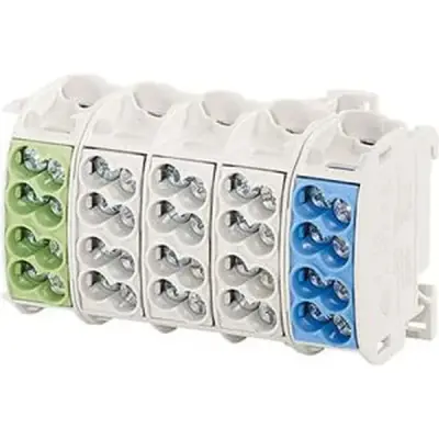 Main Line Branch Terminal As A Connecting Terminal, 1,5-25 Mm², Cu. For Assembly On Din Rail. - Hensel