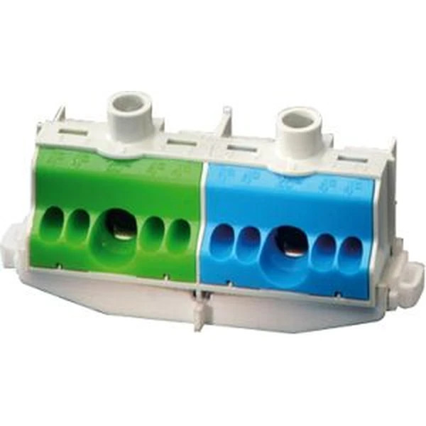 Hensel - FIXCONNECT PE and N terminal per PE/N 2 x 25 mm², 4 x 4 mm², Cu for assembly on DIN rail. - Hensel