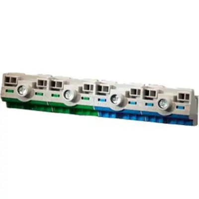 Kv-pe And N Terminals For Small-type Distribution Boards With 9 Modules. Fixconnect Plug-in Terminal Technology. - Hensel