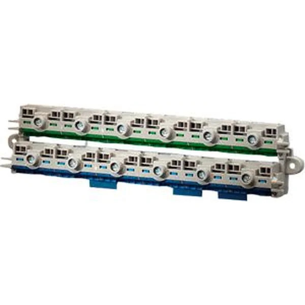 Hensel - KV PE and N terminals for small-type distribution board with 12 modules per row and KV empty closure. FIXCONNECT plug-in terminal technology. N separable, up to 4 different potentials. - Hensel