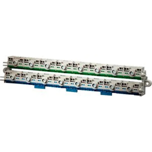 Hensel - KV PE and N terminals for small-type distribution boards with 18 modules per row and KV empty enclosures. FIXCONNECT plug-in terminal technology. N separable, up to 4 different potentials. - Hensel