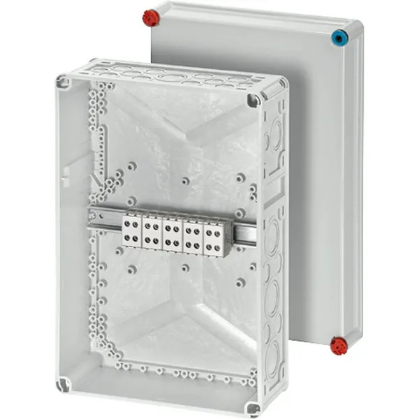 Hensel - Cable junction box K 7051 300x450x170mm with 5-pole terminal 2,5-50 mm², with lid, grey IP65 - Hensel