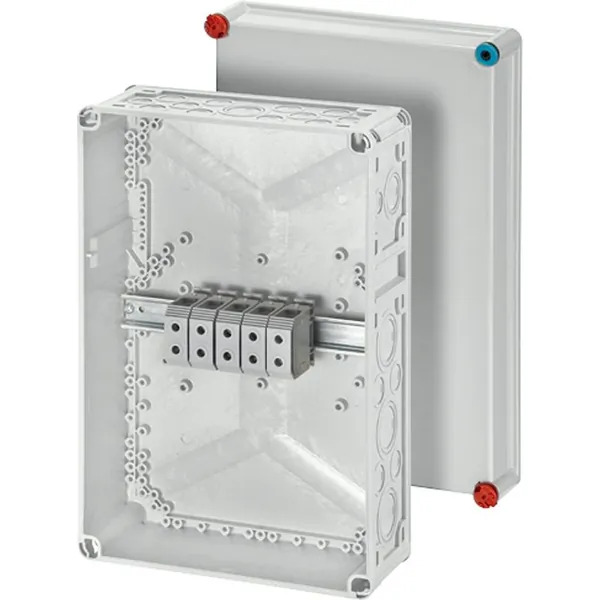 Hensel - Cable junction box K 7055 300x450x170mm with 5-pole terminal 16-50 mm², with lid, grey IP65 - Hensel