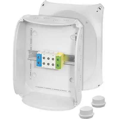 Cable Junction Box Kf 3550 A 1.5-50 Mm² With 3-phase, 5-pole Terminal, Grey Ip66/67 - Hensel