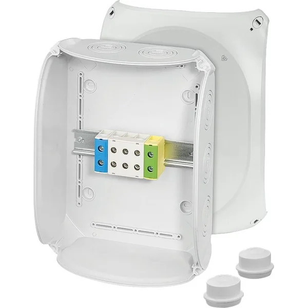 Hensel - Cable junction box KF 3550 A 1.5-50 mm² with 3-phase, 5-pole terminal, grey IP66/67 - Hensel