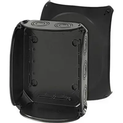 Cable Junction Box Up To 25 Sqmm 3ph.35 Sqmm 1ph., Without Terminal,black - Hensel